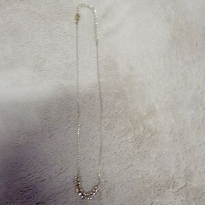 Elegant Silver Necklace with Gold Accents